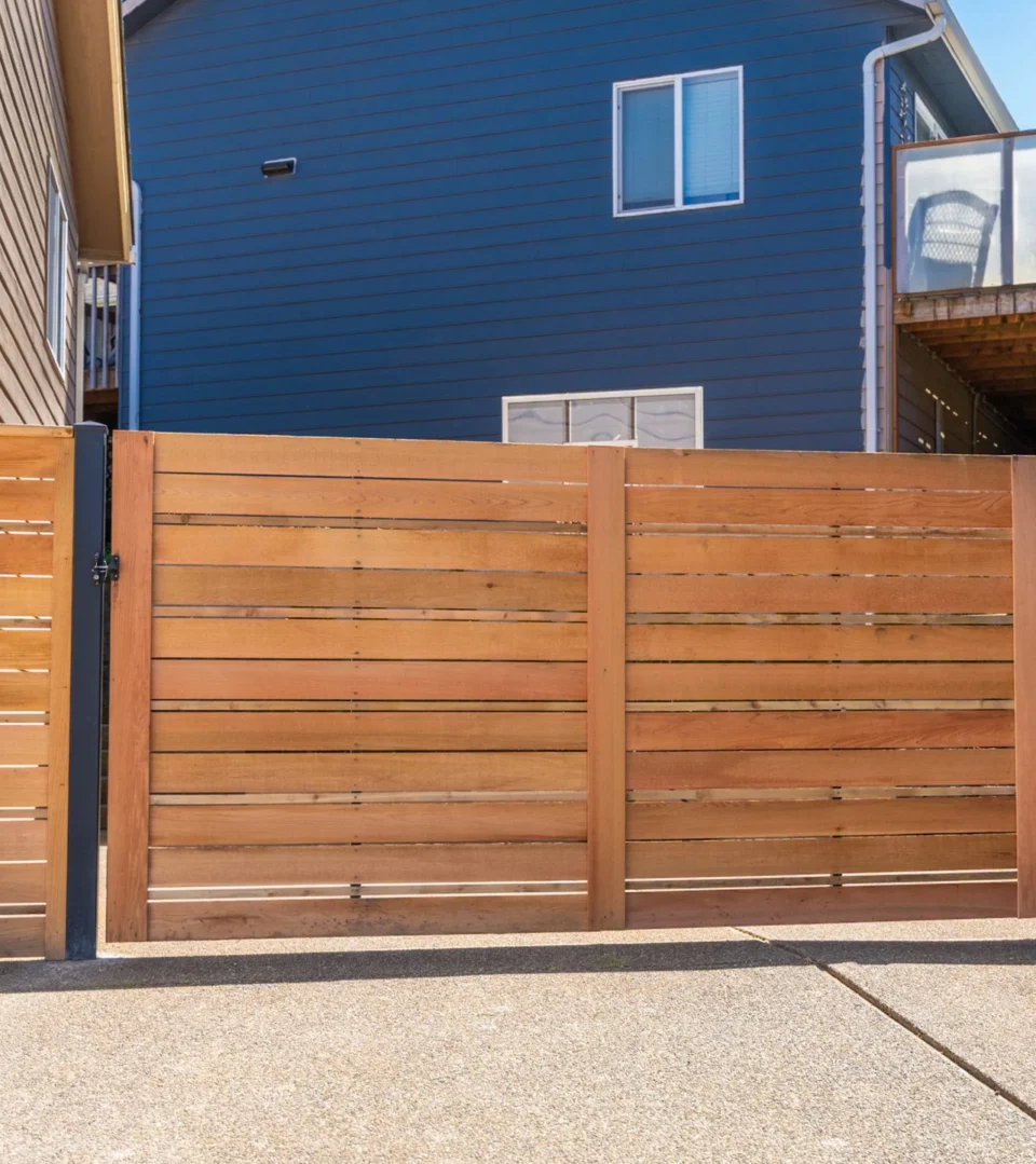Custom cedar fence gate in Dallas