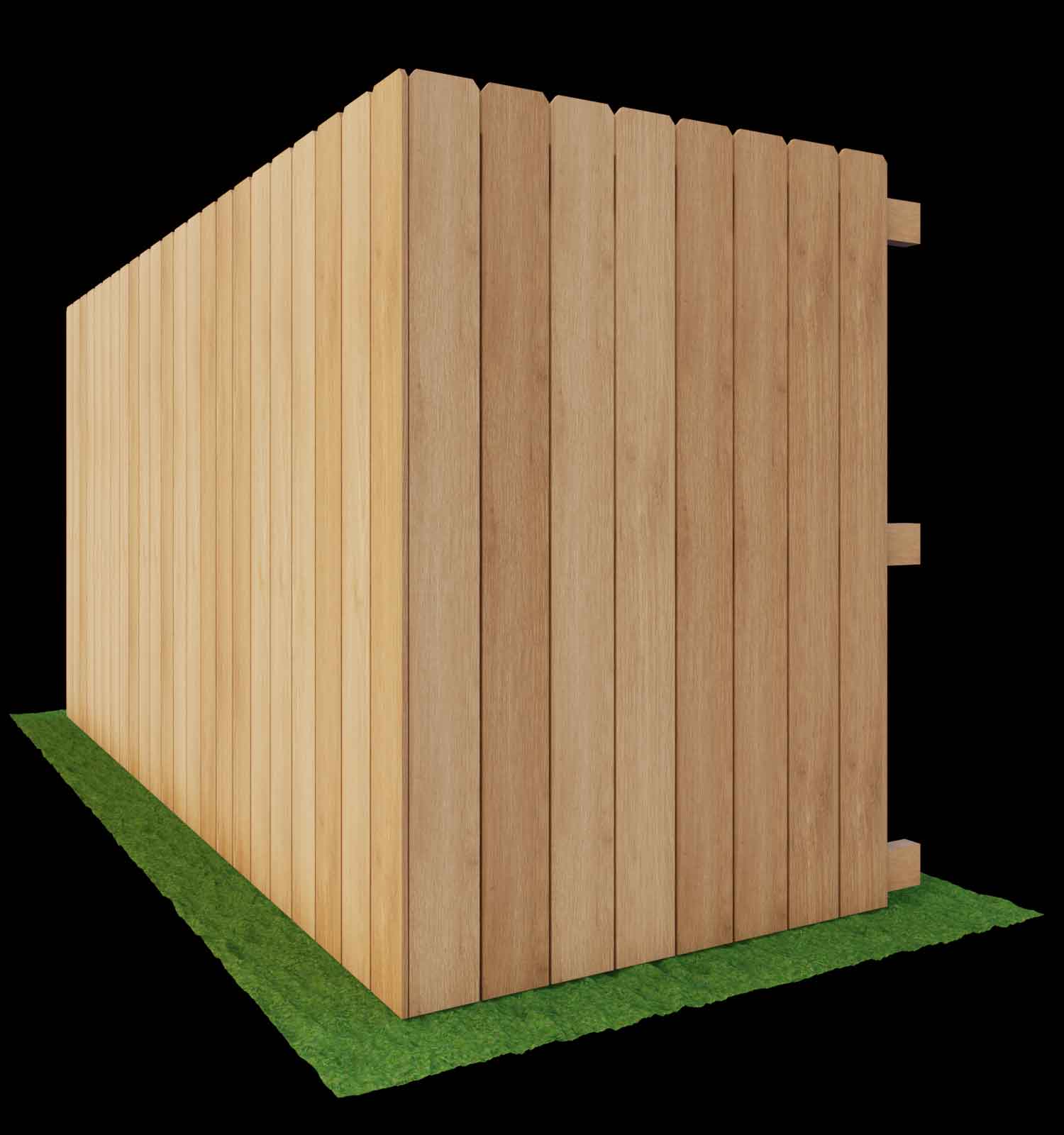 Side-by-side cedar privacy fence in Dallas