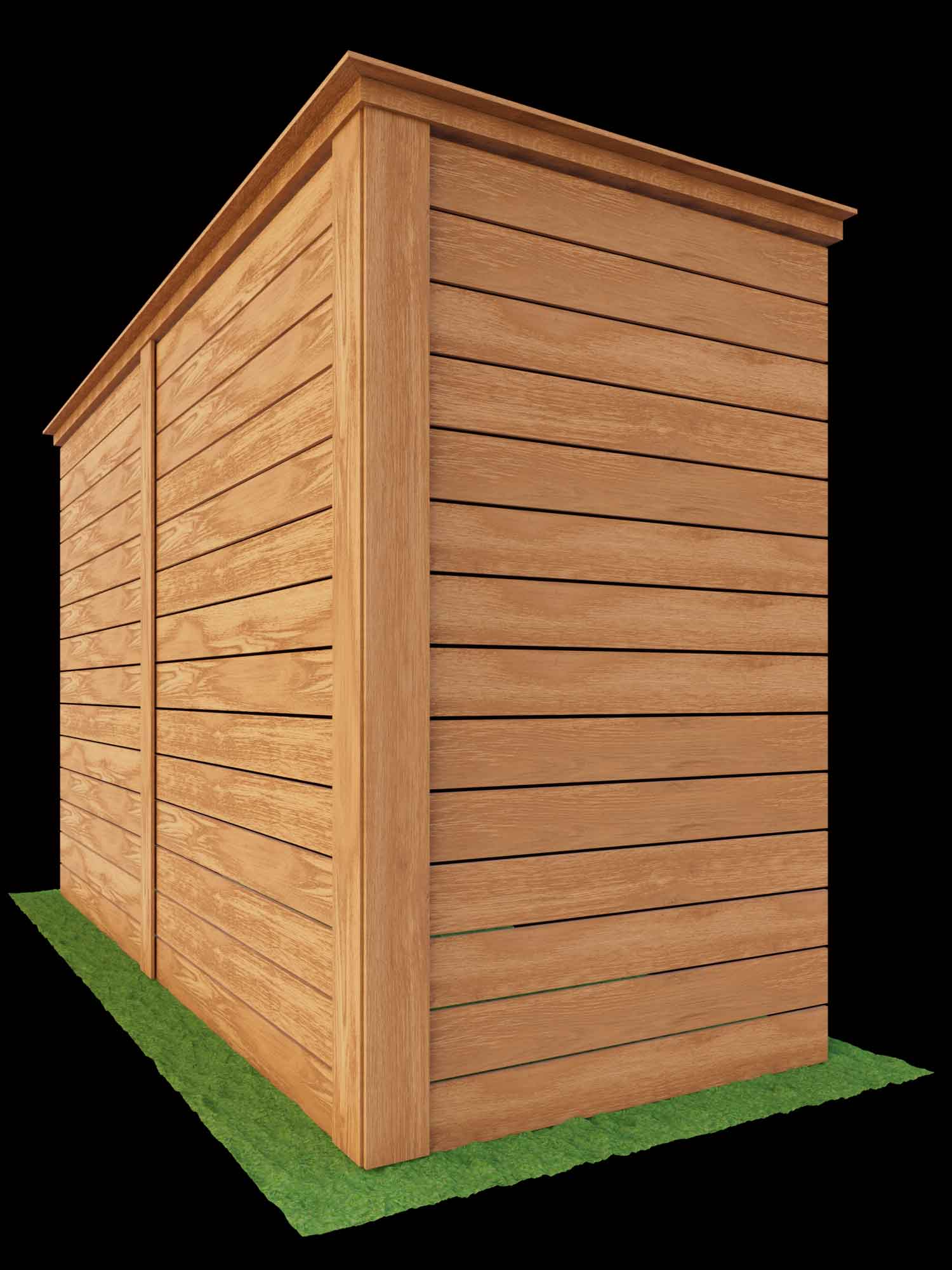 Horizontal cedar privacy fence in North Dallas